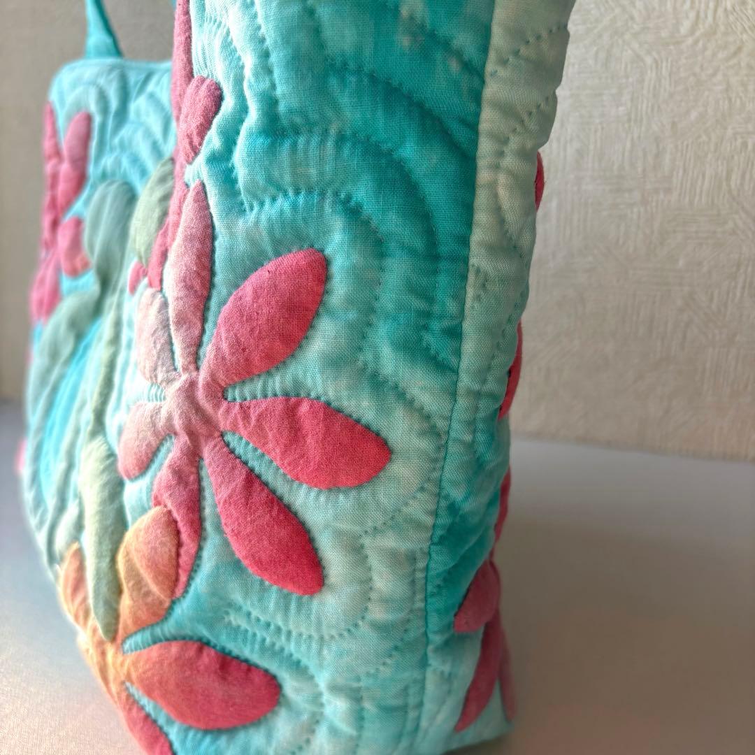 ハワイアンキルト　ハンドメイド　トートバッグ