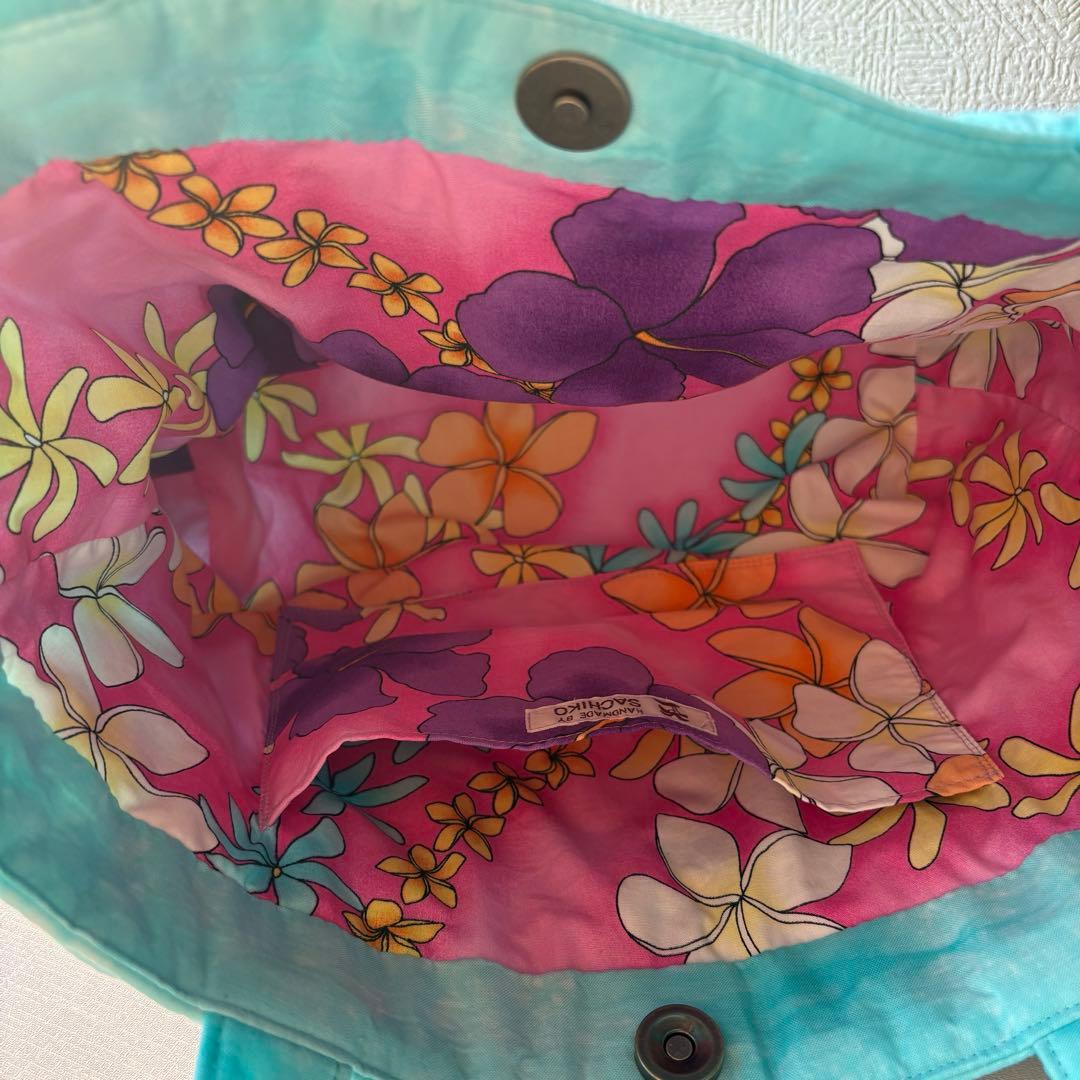 ハワイアンキルト　ハンドメイド　トートバッグ