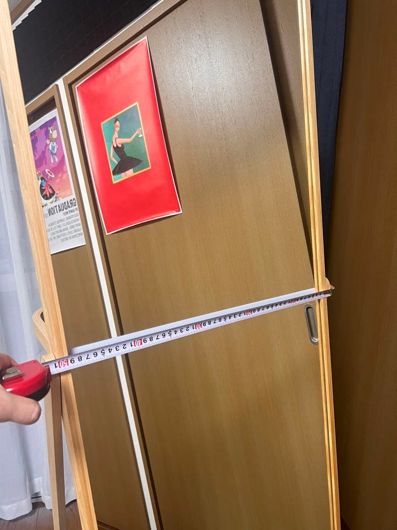 IKEA イケア IKORNNES スタンドミラー 全身鏡 アッシュ材