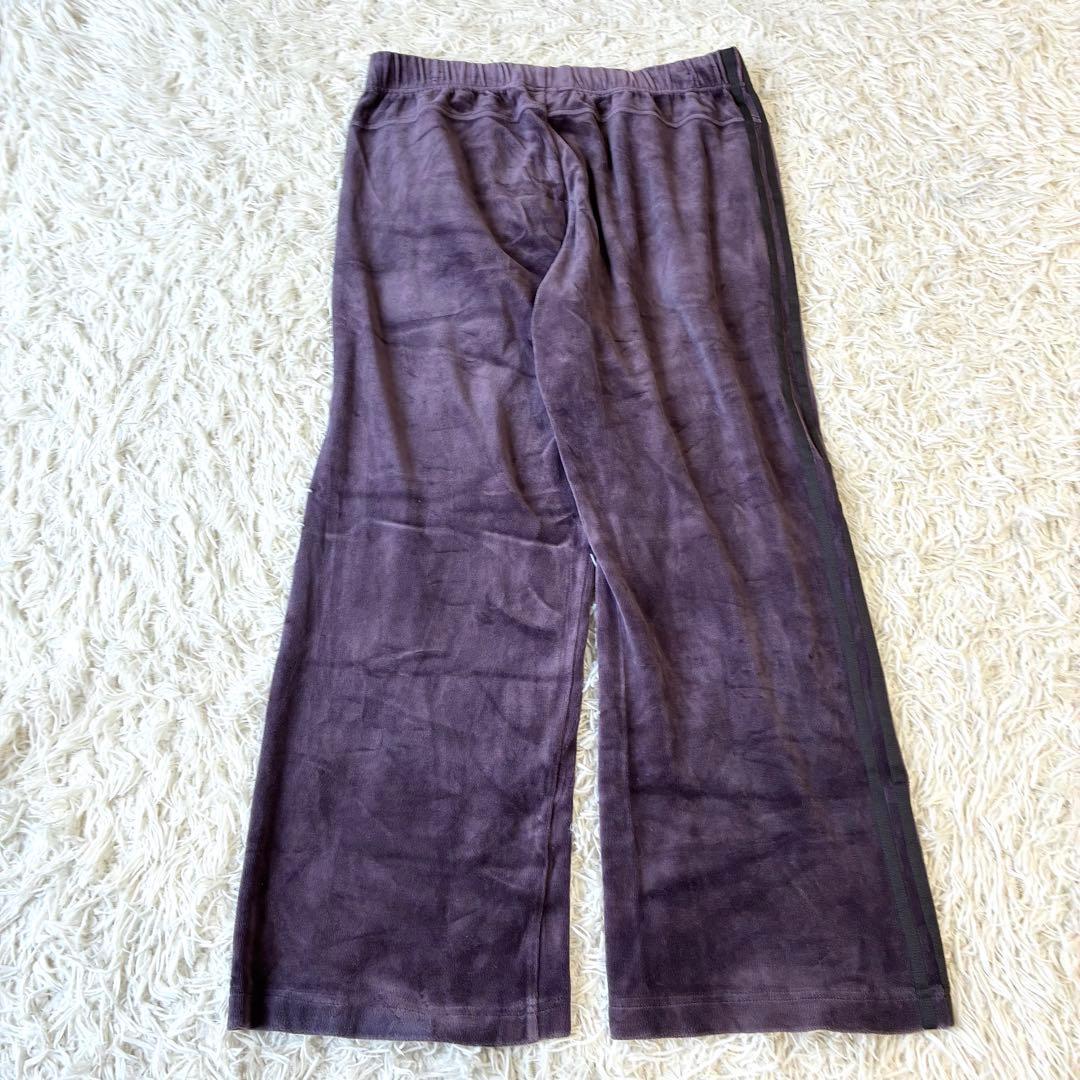 アディダス ベロア ジャージ セットアップ ダークパープル 大きいサイズ XL