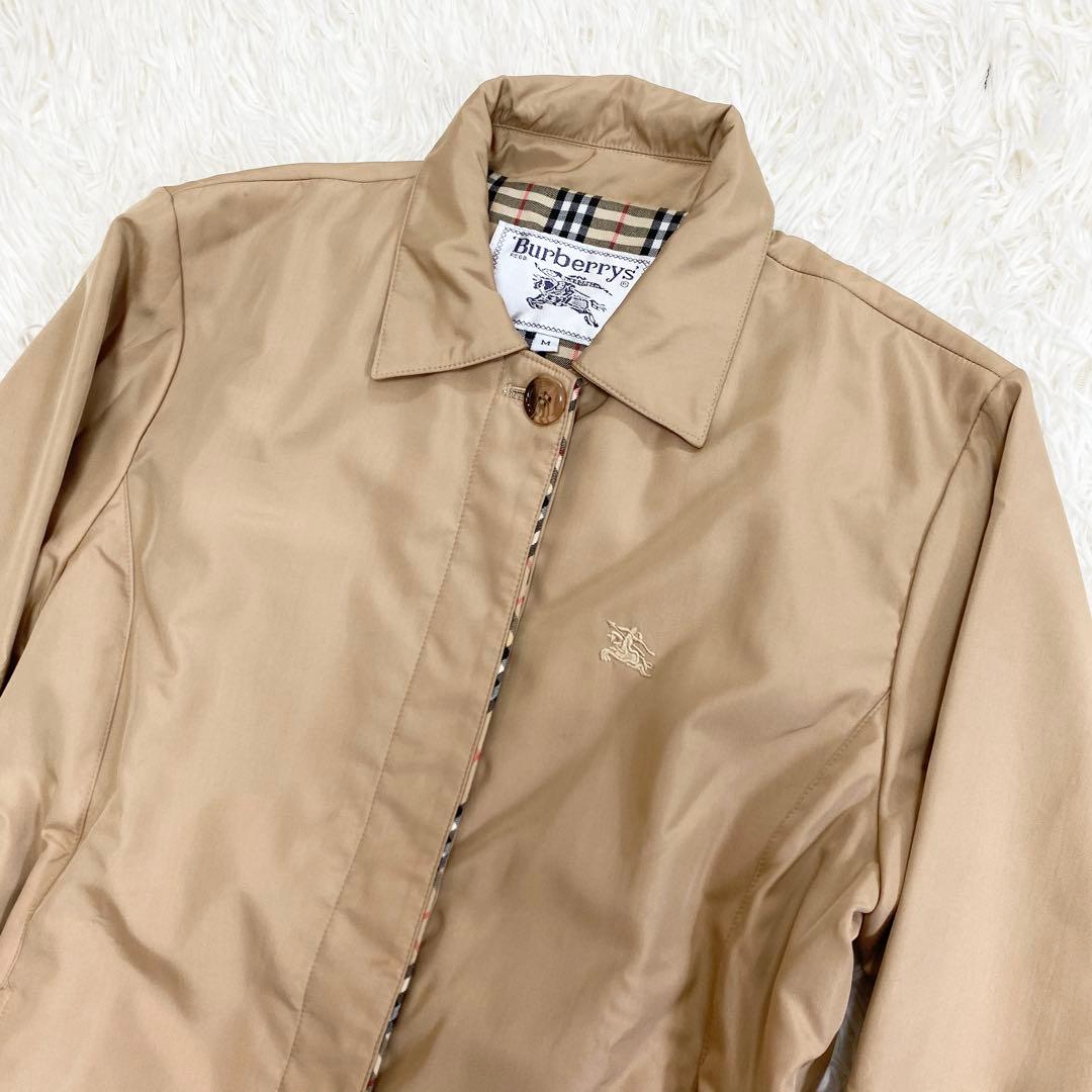 【極美品】バーバリー ジャケット ブルゾン ノバチェック ロゴ ナイロン 軽量