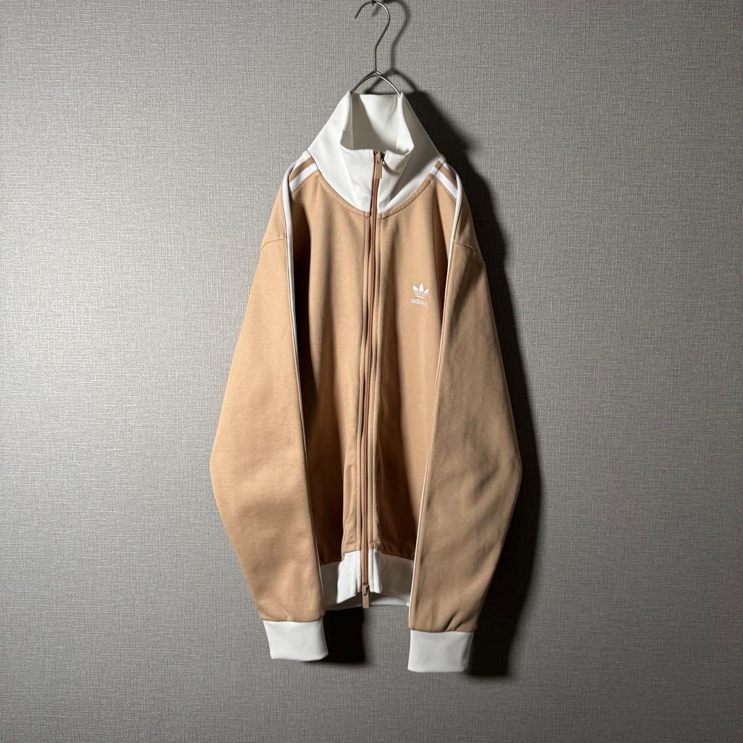 好配色★adidas トラックジャケット ベッケンバウアー 刺繍 ベージュ L