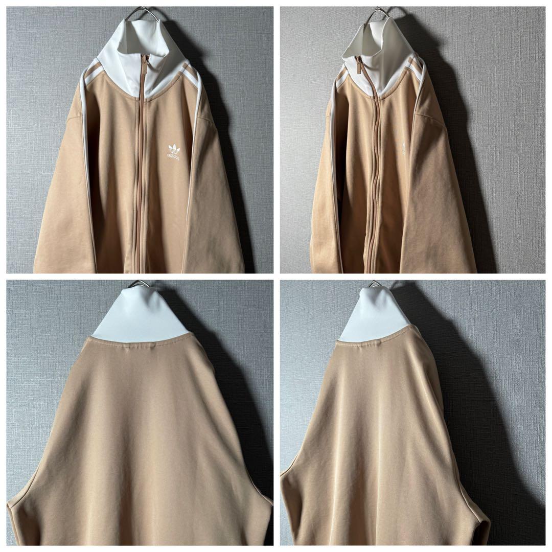 好配色★adidas トラックジャケット ベッケンバウアー 刺繍 ベージュ L