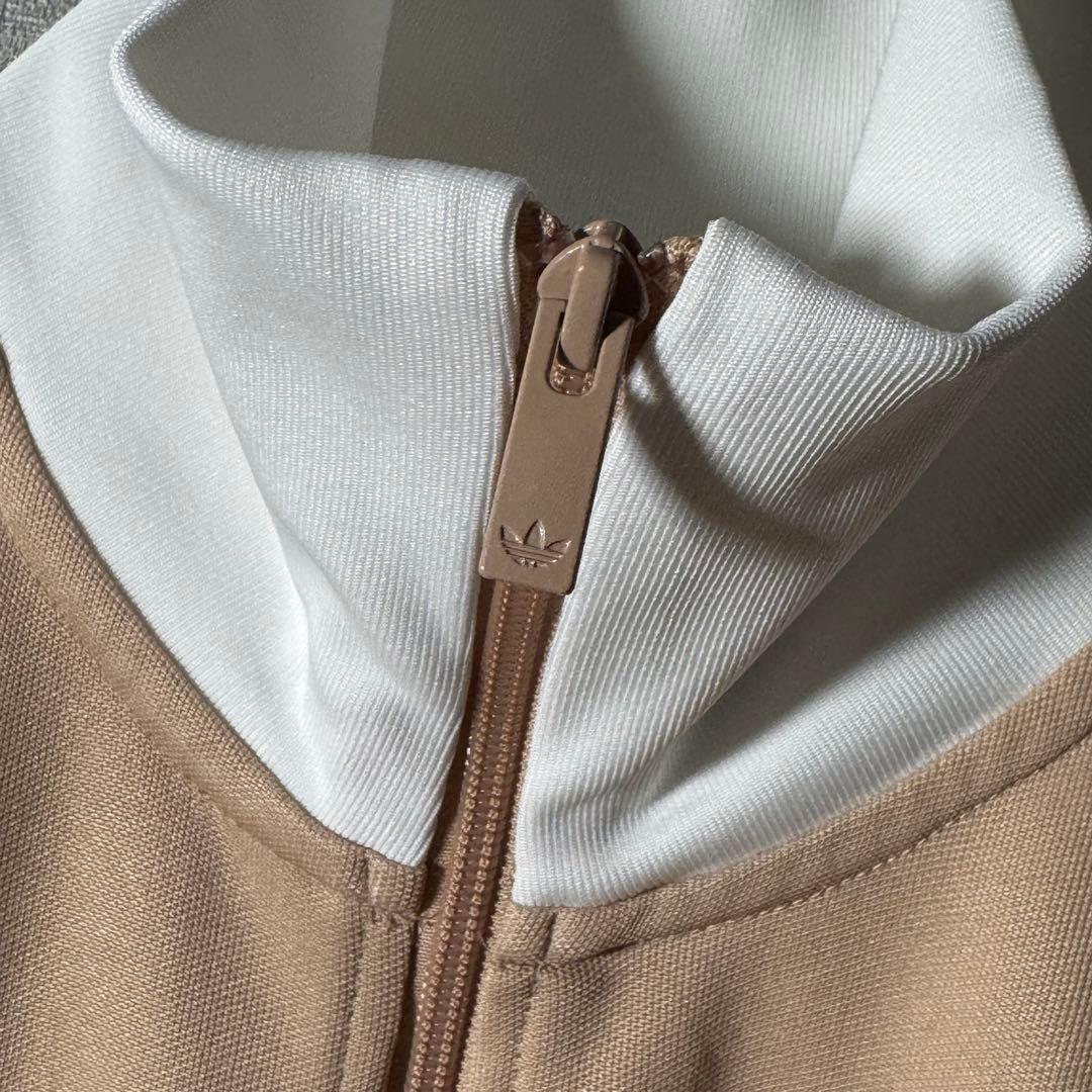 好配色★adidas トラックジャケット ベッケンバウアー 刺繍 ベージュ L