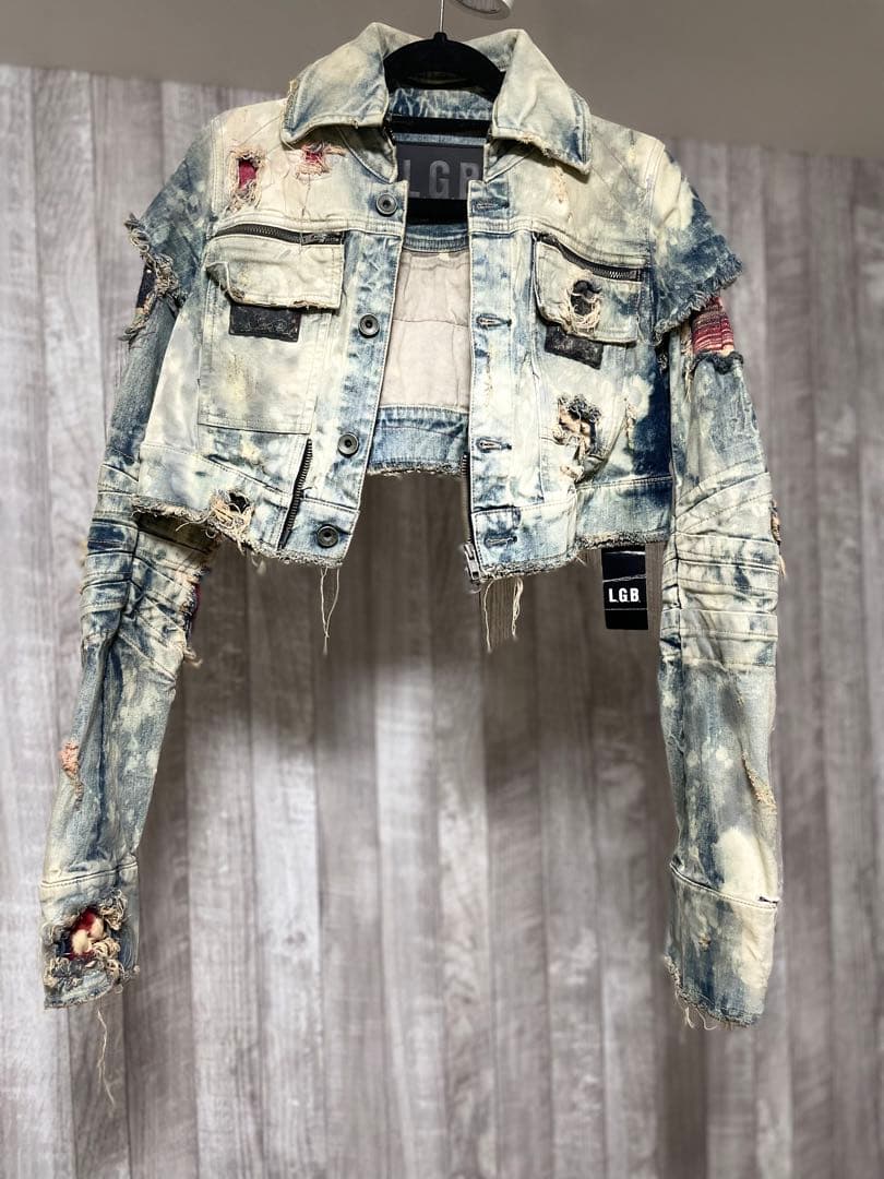 【超希少】LGB ショート丈ダメージデニムジャケット