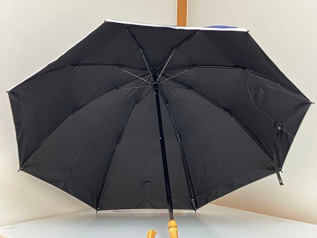 サンバリア100 折りたたみ日傘　ネイビー 晴雨兼用