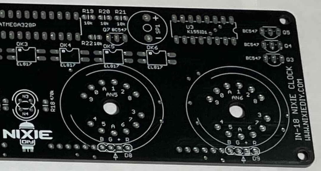 IN-18ニキシー管時計キット　（IN-18ニキシー管・アクリルケース別）
