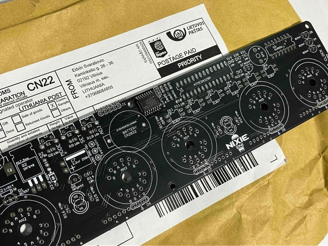 IN-18ニキシー管時計キット　（IN-18ニキシー管・アクリルケース別）