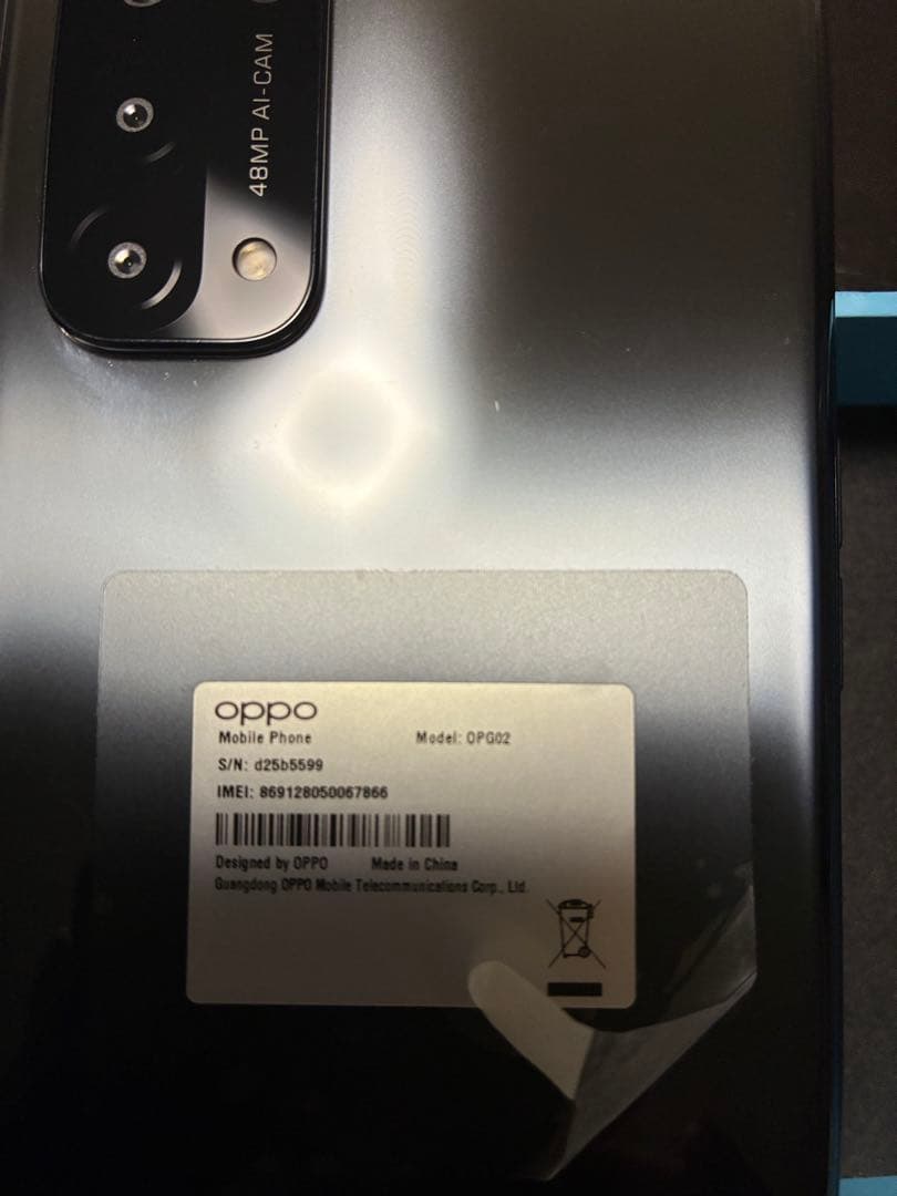 5G対応・2K画面・OPPO A54 SIM フリー 動作確認 アルコール消毒済