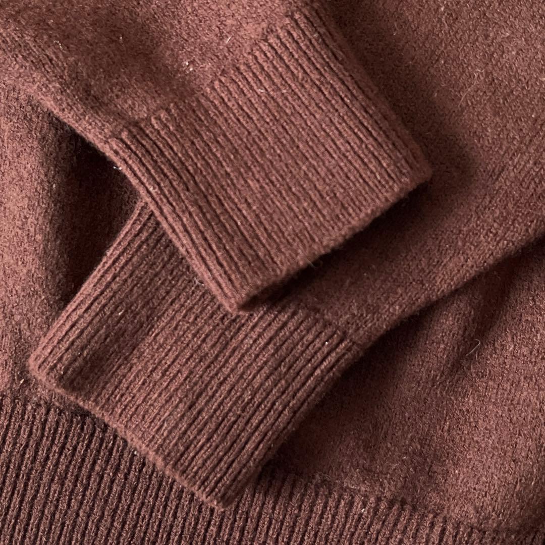 BATONER ウール ニット ラグランスリーブ ブラウン