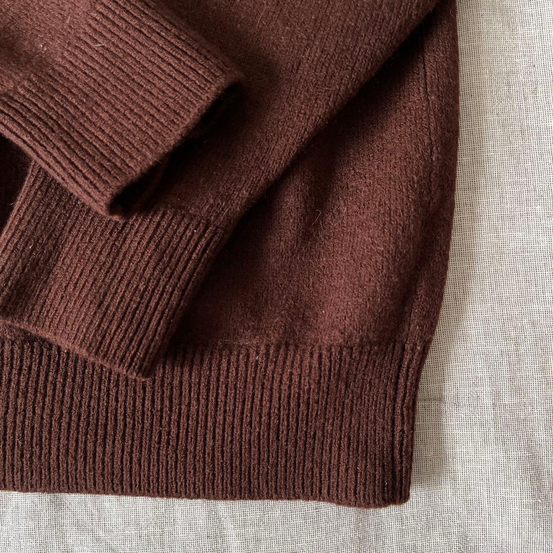 BATONER ウール ニット ラグランスリーブ ブラウン