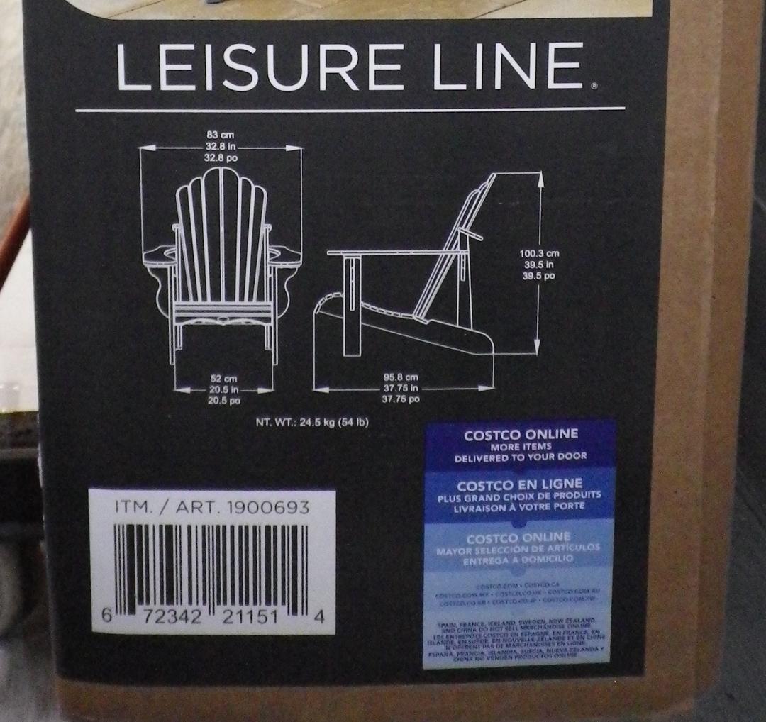アディロンダックチェア レジャーライン グレー アウトドア レジャー サウナ
