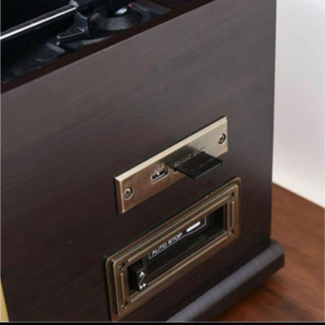 《新品》YAMAZEN MRP-M100CR(DB)レコードプレーヤー