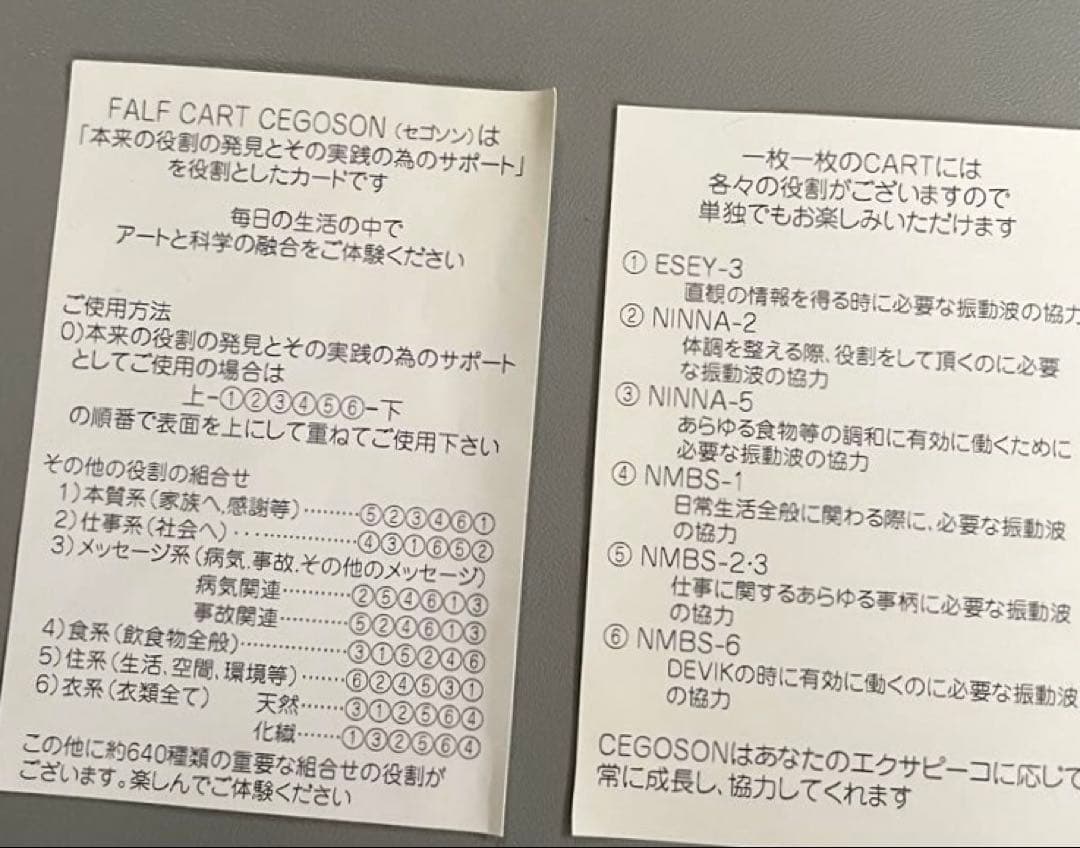 FALF CART CEGOSON　カード6枚セット 足立郁郎