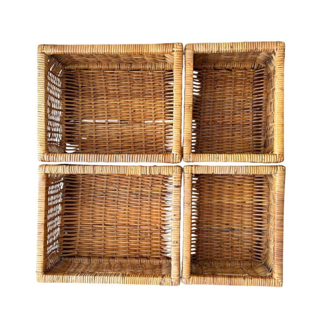 5段収納チェスト　キャスター付　天然素材　高さ約120cm　大型