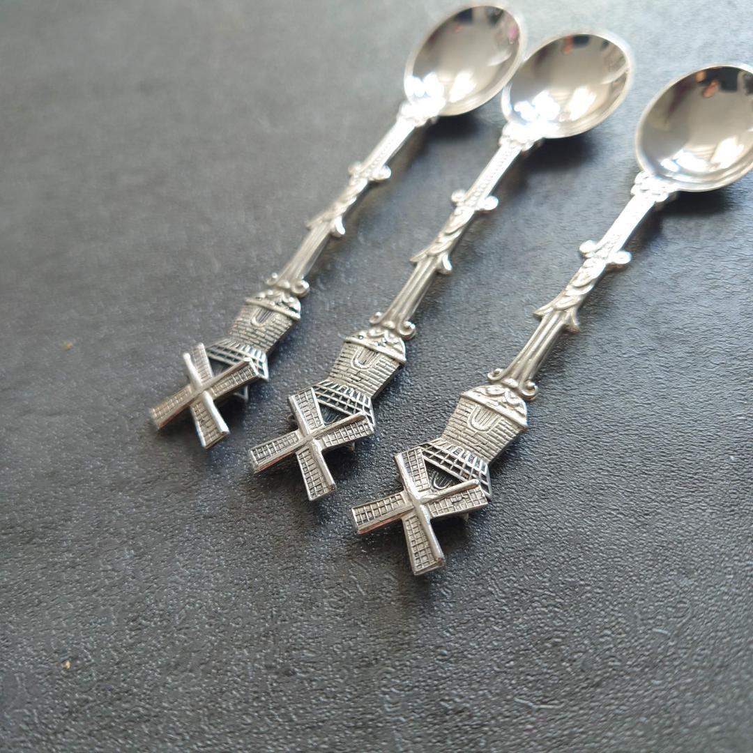 希少 美品 オランダ製 835シルバー スプーン 3点
