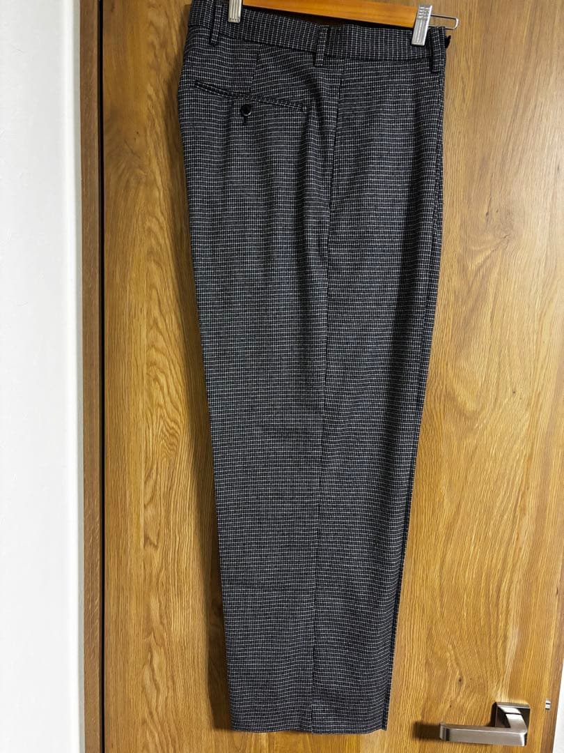 TOMORROWLAND ストレッチサキソニー インプリーツワイドスラックス