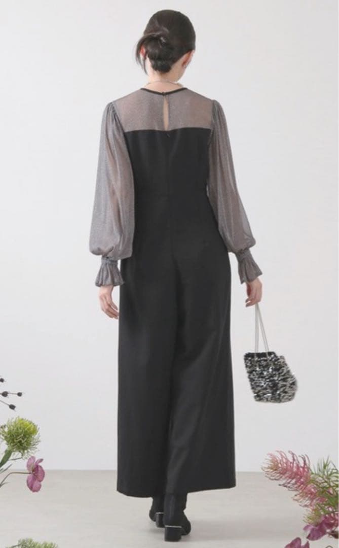 kana パーティー　パンツドレス　オケージョン　結婚式　黒