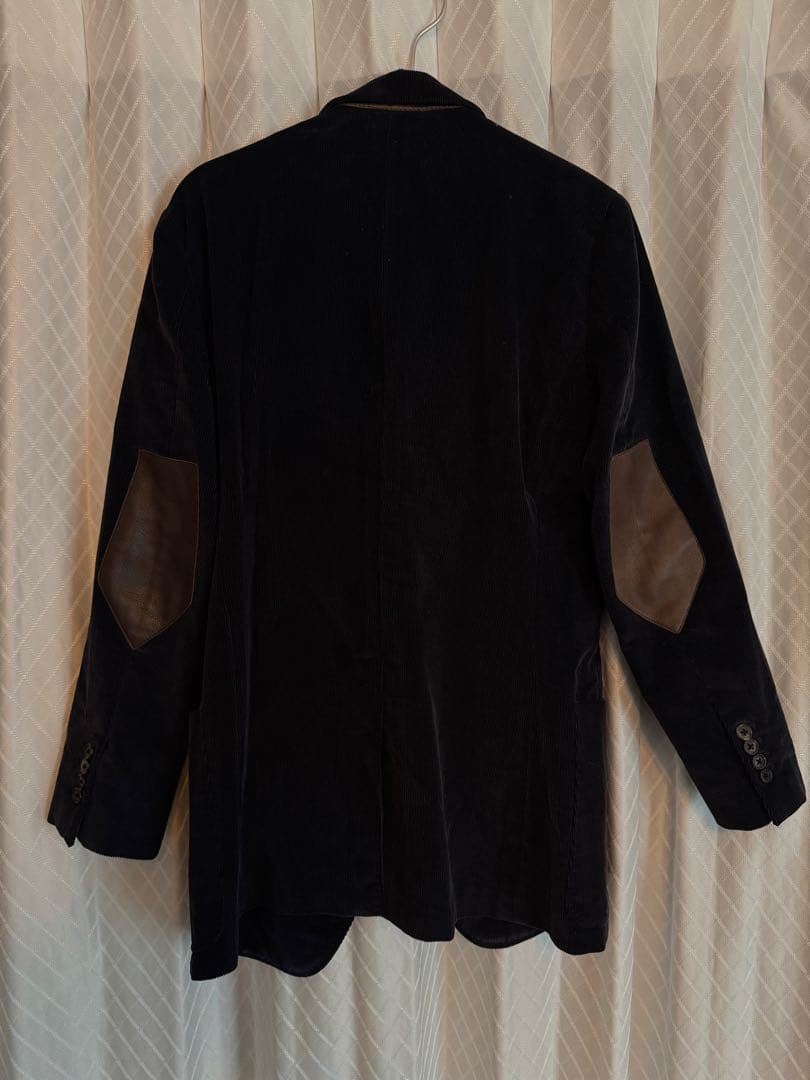 HERMES ネイビー コーデュロイ テーラードジャケット サイズ48 M〜L