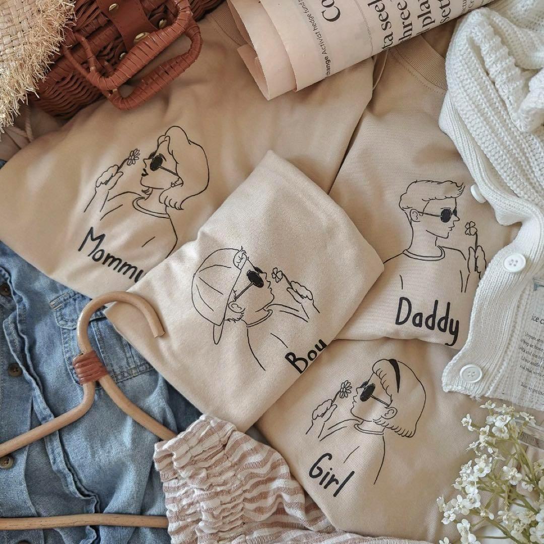 ちぃさま専用親子コーデ　親子お揃い　名前入り　名入れ tシャツ　内祝い　誕生日