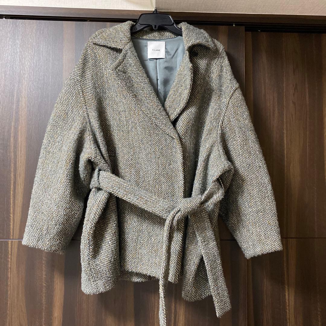 【skxm2 】CLANE ウールコート サイズ1 ベルト付き