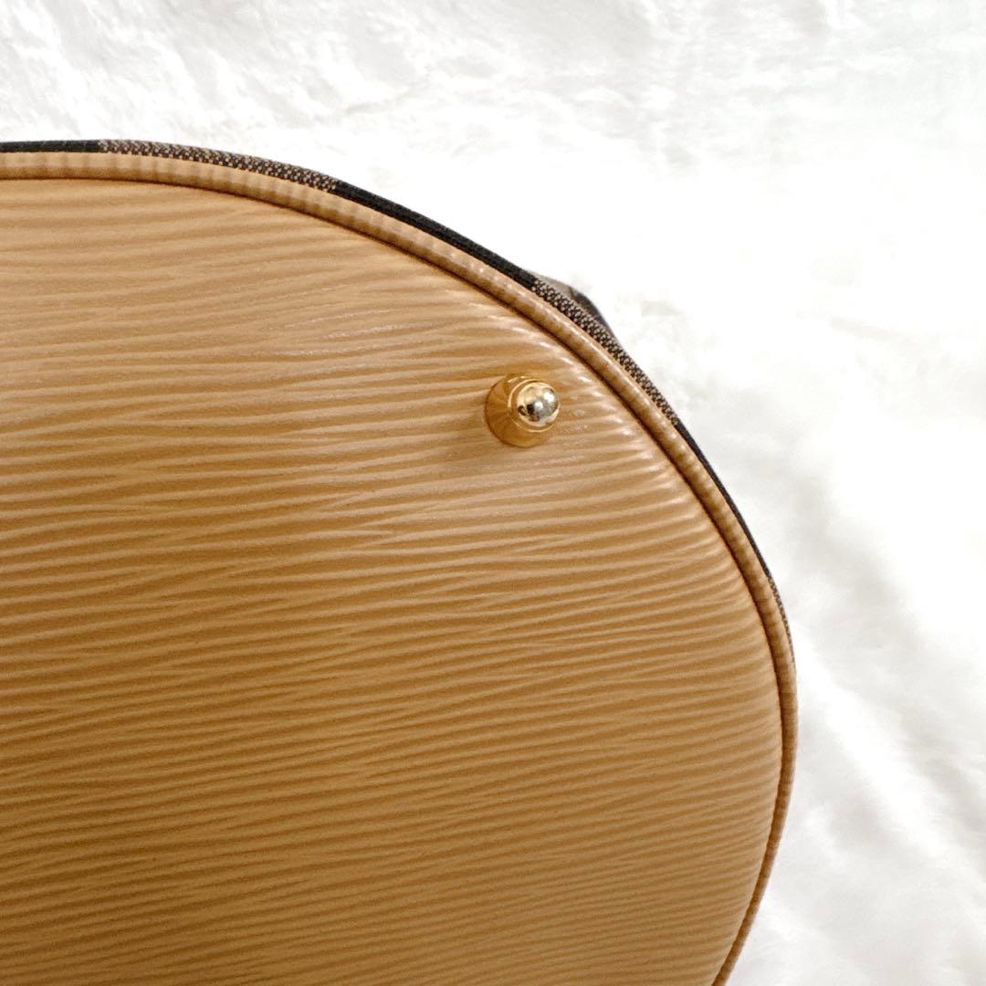 フェンディ ハンドバッグ ペカン バケツ型 キャンバス レザー ストライプ 希少