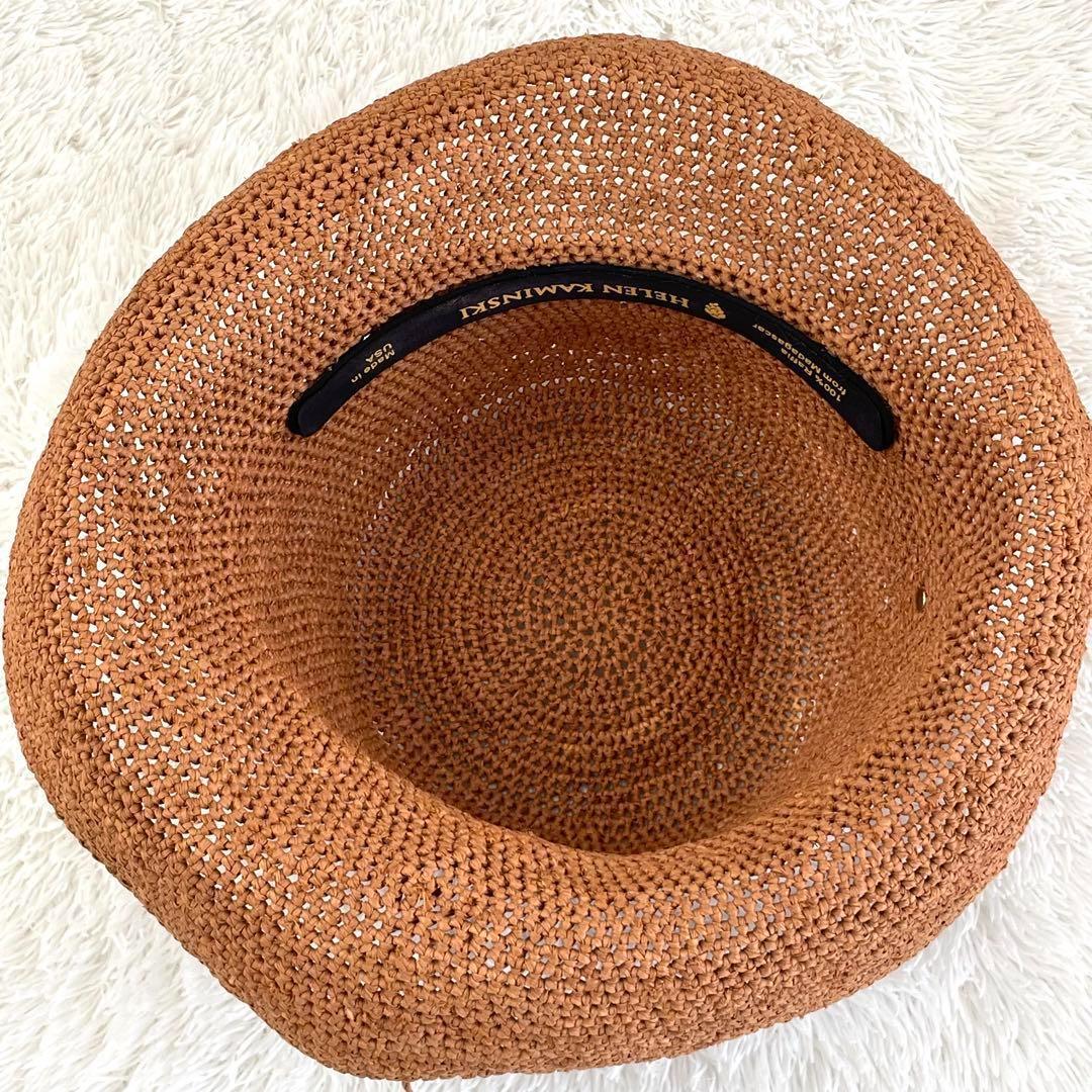 ヘレンカミンスキー✨ラフィアハット✨麦わら帽子　プロヴァンス10 ブラウン