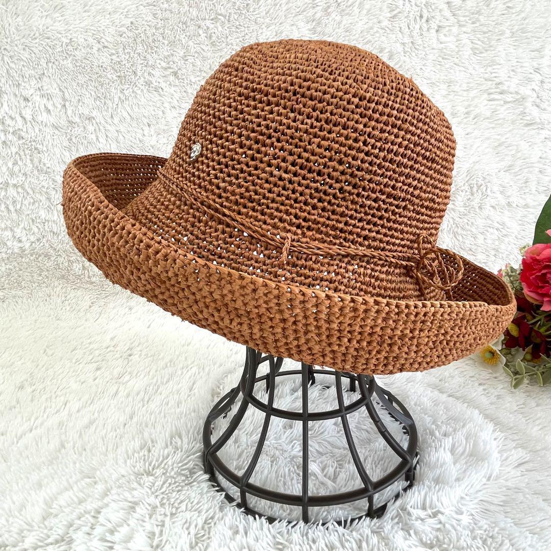 ヘレンカミンスキー✨ラフィアハット✨麦わら帽子　プロヴァンス10 ブラウン