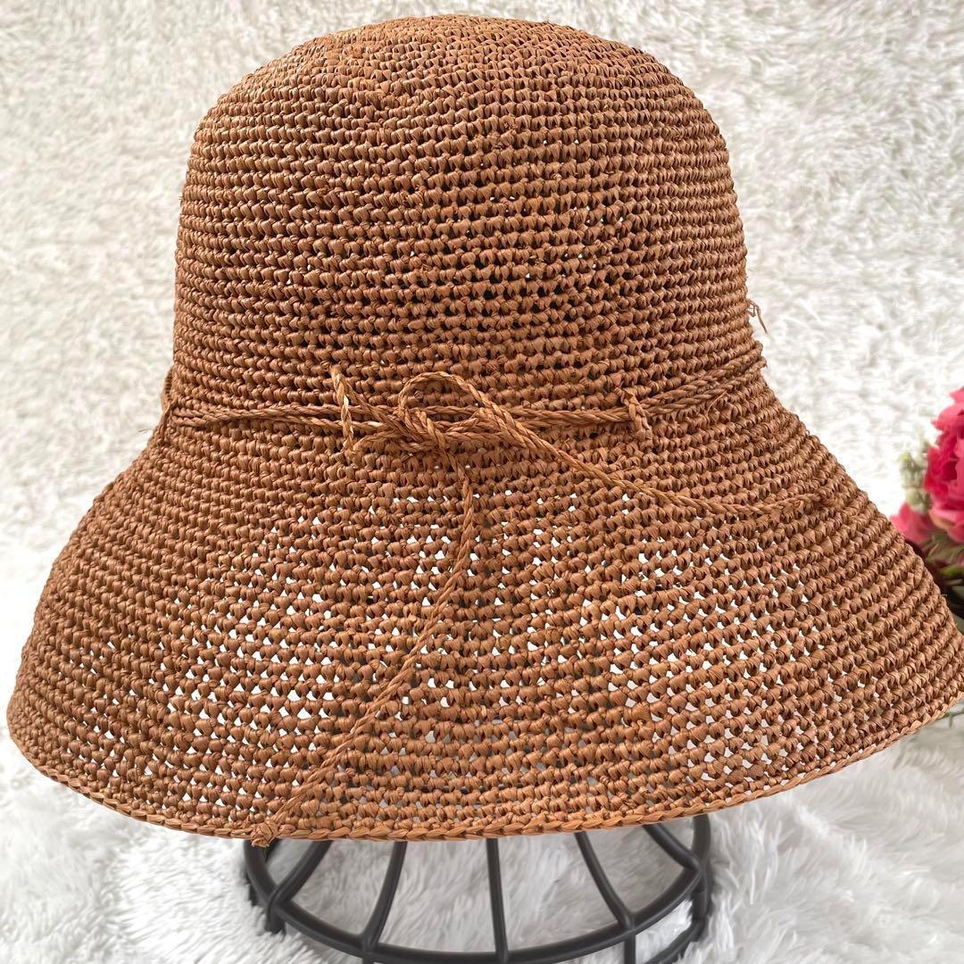 ヘレンカミンスキー✨ラフィアハット✨麦わら帽子　プロヴァンス10 ブラウン