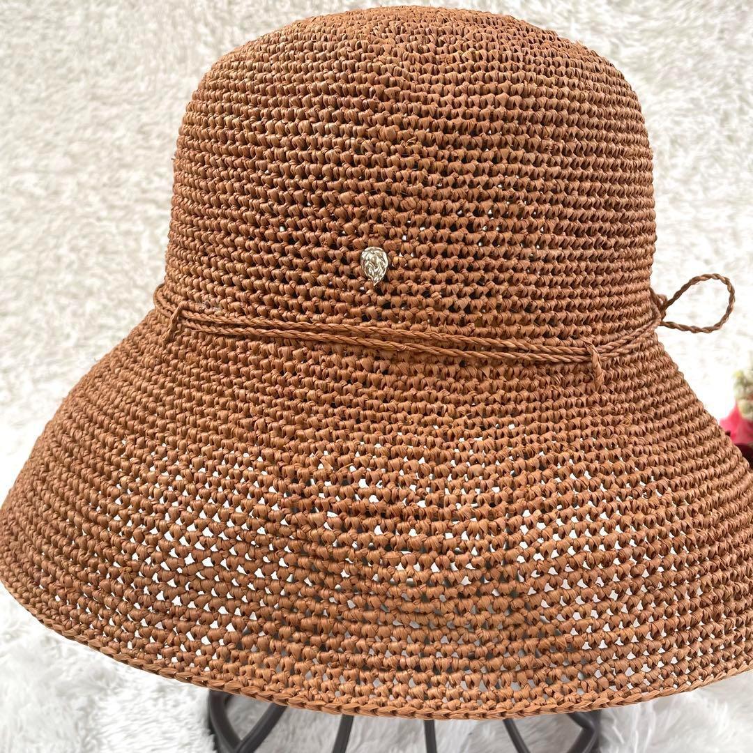 ヘレンカミンスキー✨ラフィアハット✨麦わら帽子　プロヴァンス10 ブラウン