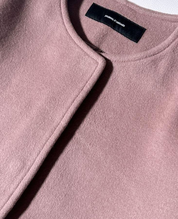 JOURNALSTANDARD/スーパー140ビーバーノーカラーショートコートM