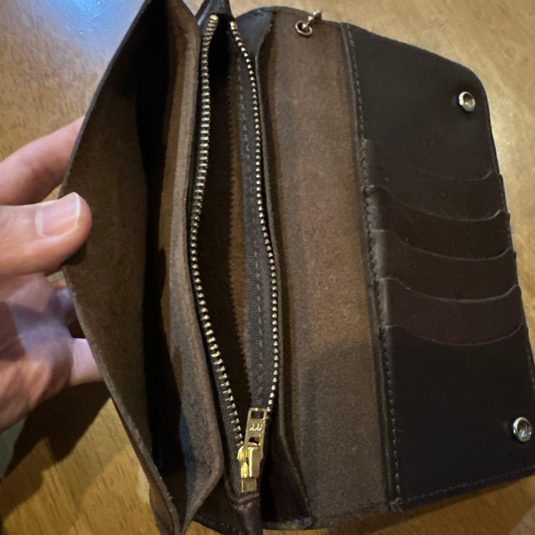 HTC ダークブラウン レザー ウォレットのみ