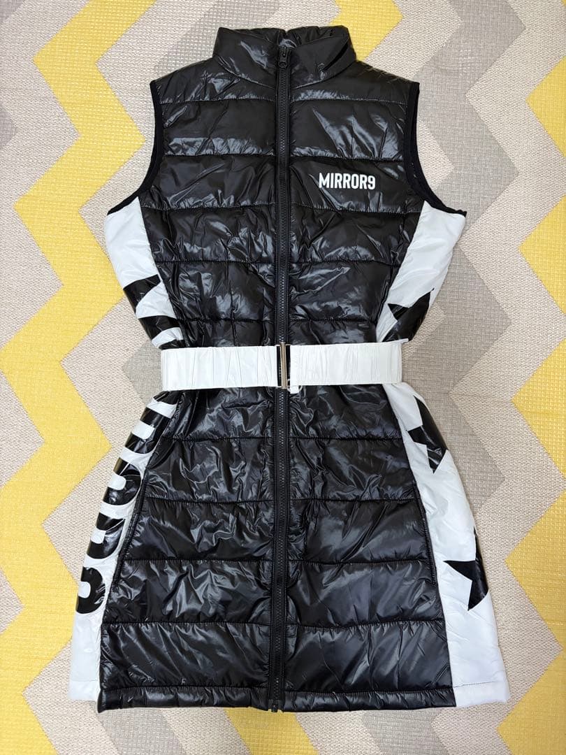 サイズ：M MIRROR9 ミラーナイン 中綿ワンピ―ス ゴルフウェア