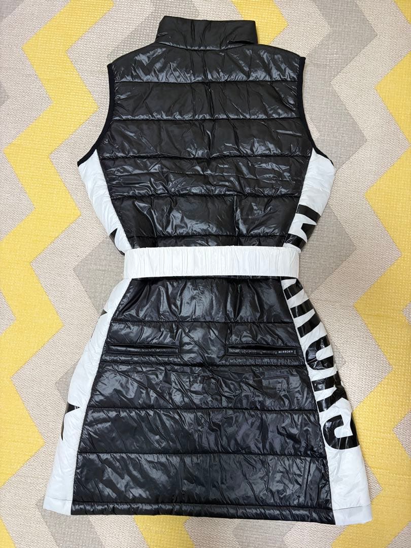 サイズ：M MIRROR9 ミラーナイン 中綿ワンピ―ス ゴルフウェア
