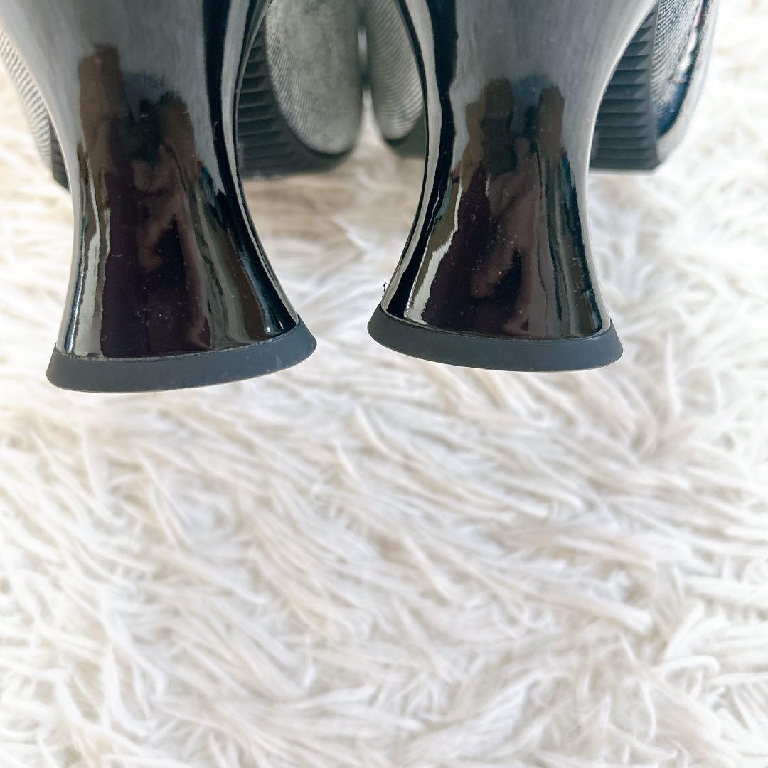 美品　近年　ディーゼル　デニムミュール　チャンキーヒール　ライトブルー 24.5