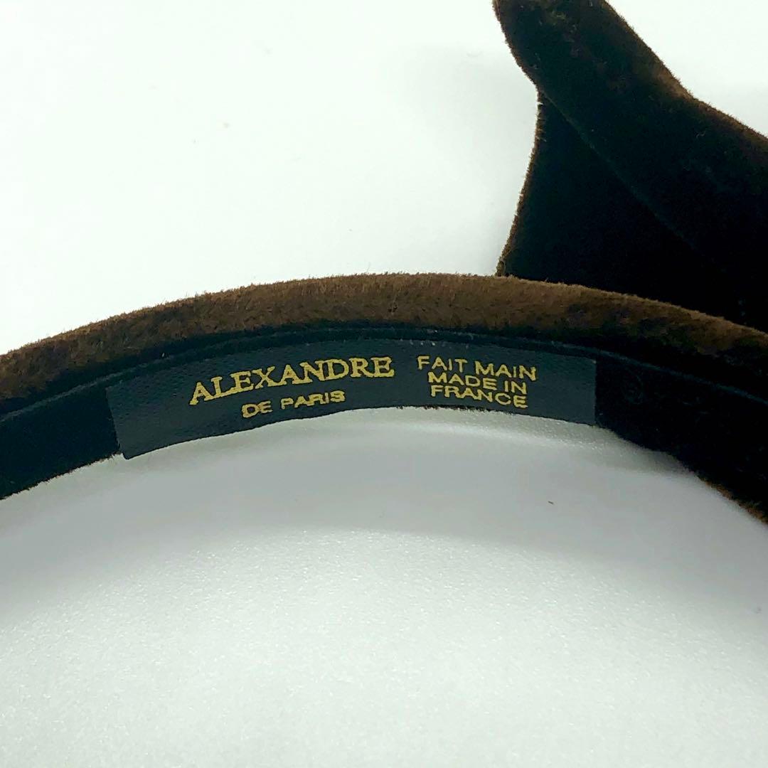 アレクサンドル　ドゥ　パリ　カチューシャ　ヘアバンド　ブラウン