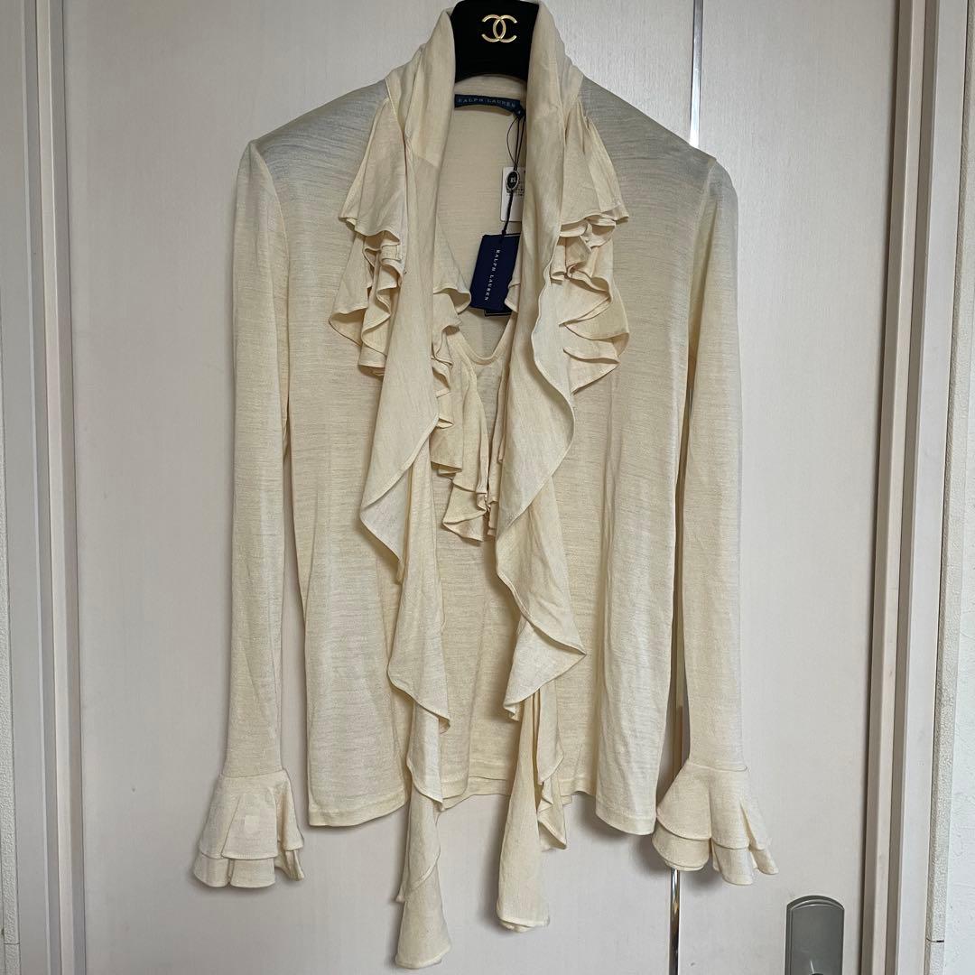 タグ付新品　RALPH LAURENラルフローレン　シルク　長袖カットソー　M