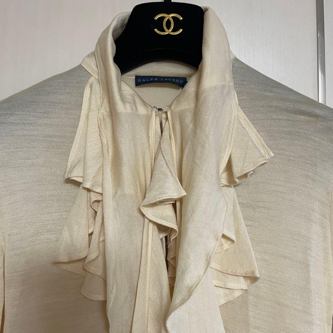 タグ付新品　RALPH LAURENラルフローレン　シルク　長袖カットソー　M