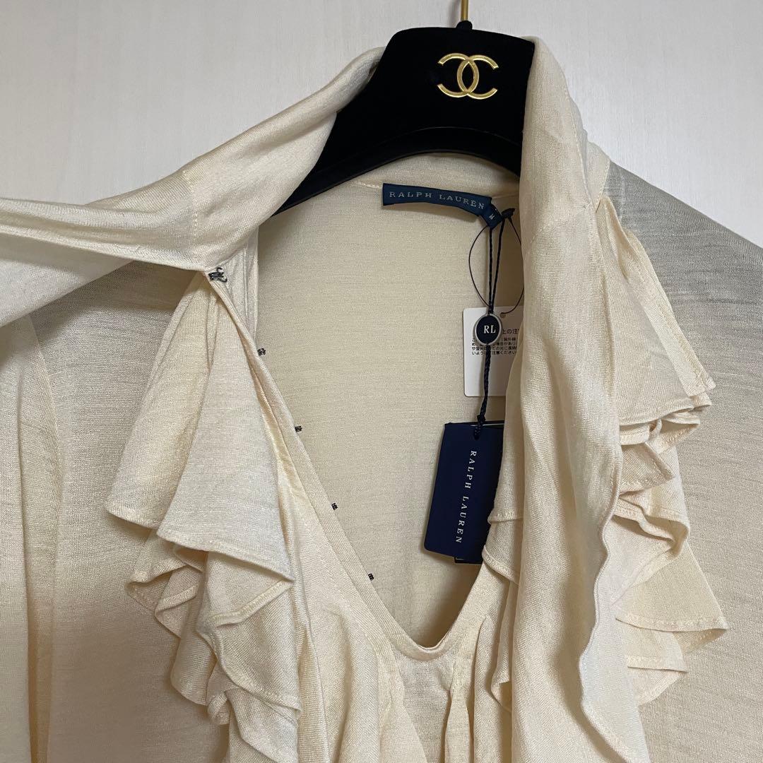 タグ付新品　RALPH LAURENラルフローレン　シルク　長袖カットソー　M