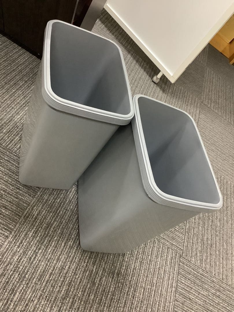 2分別可能なゴミ箱 ペールボックス 木目調 ダストボックス キャスター付き