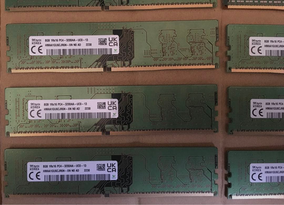 DDR4メモリ8GB-3200 10枚セット