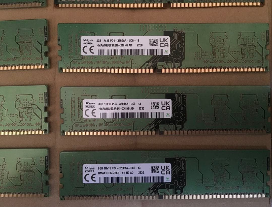DDR4メモリ8GB-3200 10枚セット