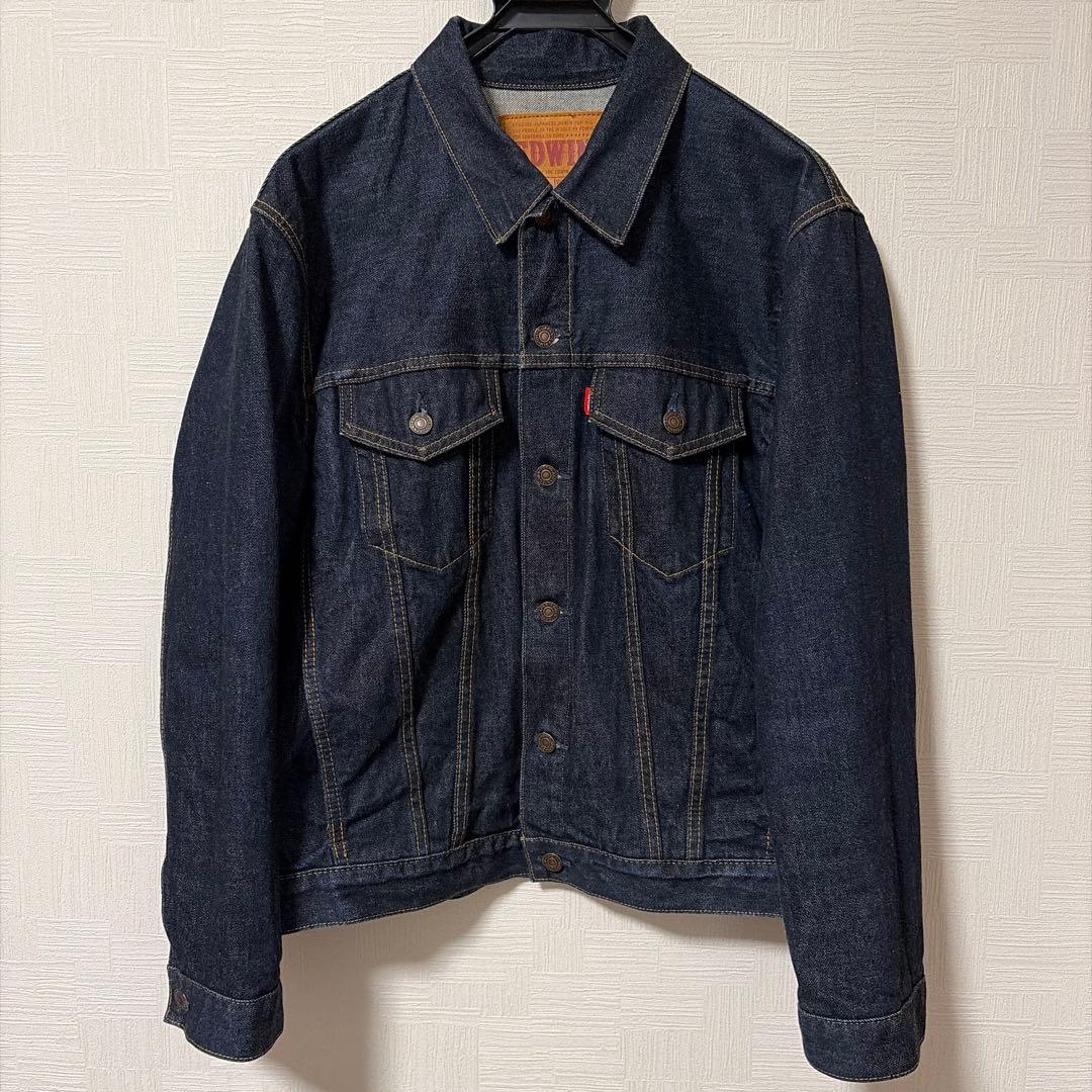 EDWIN ３rd デニムジャケット L　セルビッジ　赤耳　Gジャン 505