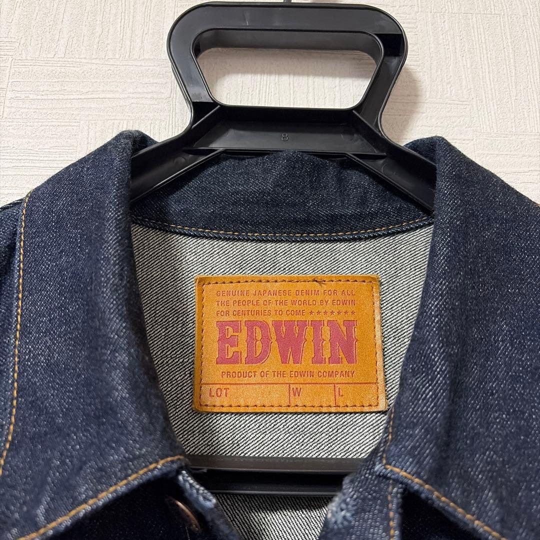 EDWIN ３rd デニムジャケット L　セルビッジ　赤耳　Gジャン 505