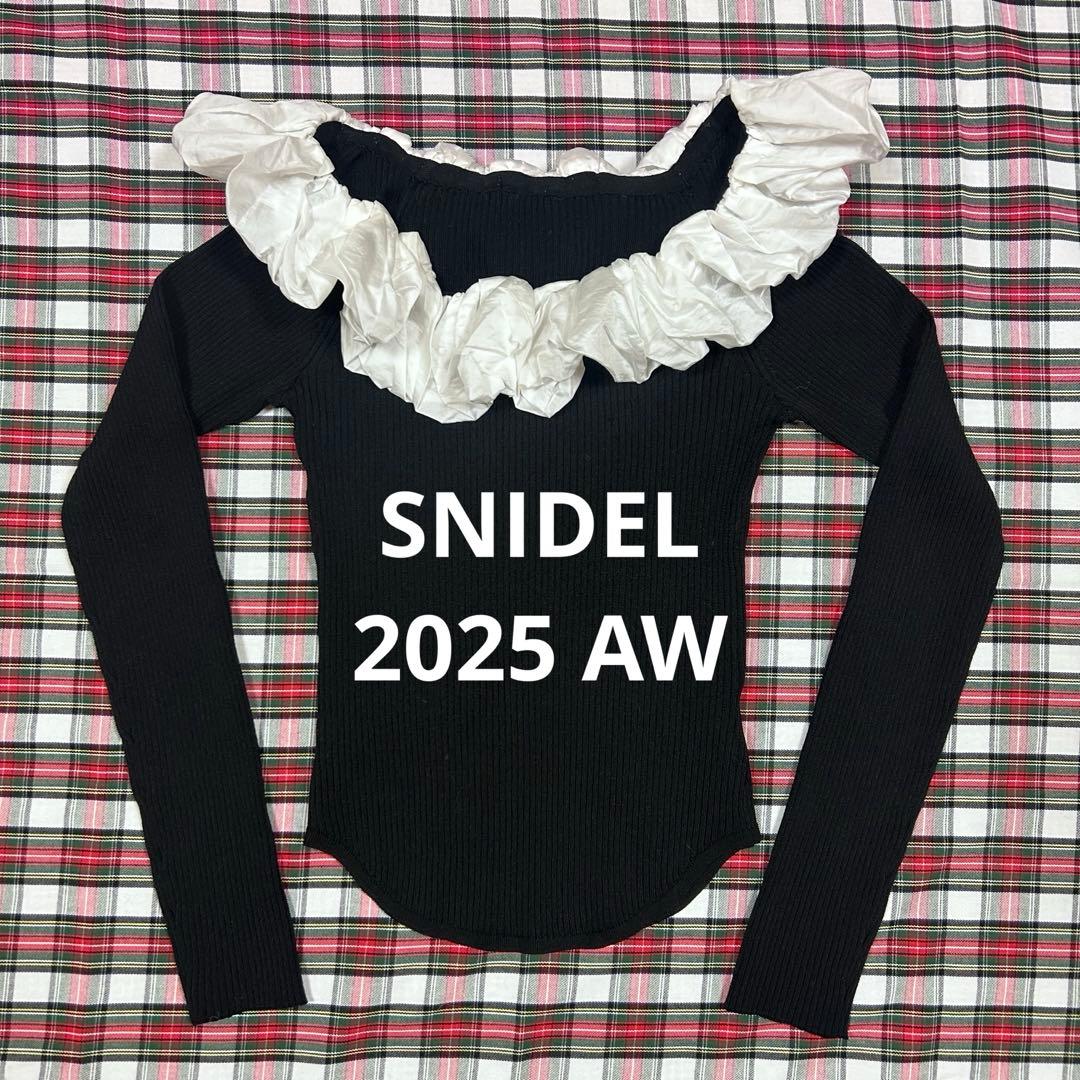 SNIDEL シアーフリルニットプルオーバー【カンヘウォン着用】　2025AW