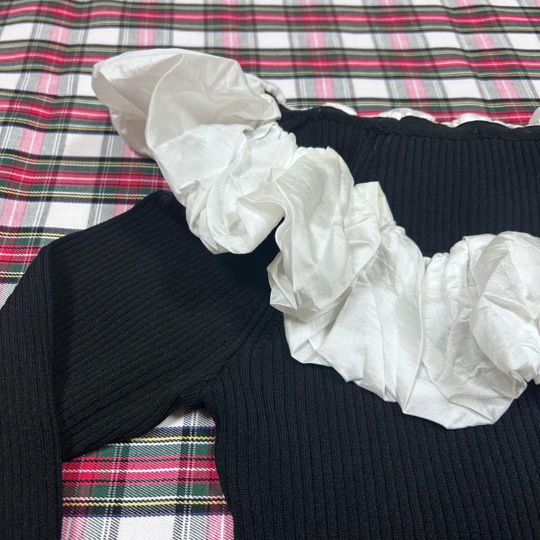 SNIDEL シアーフリルニットプルオーバー【カンヘウォン着用】　2025AW