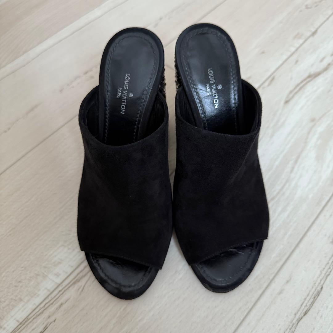 Louis Vuitton ブラック サンダル 23.0