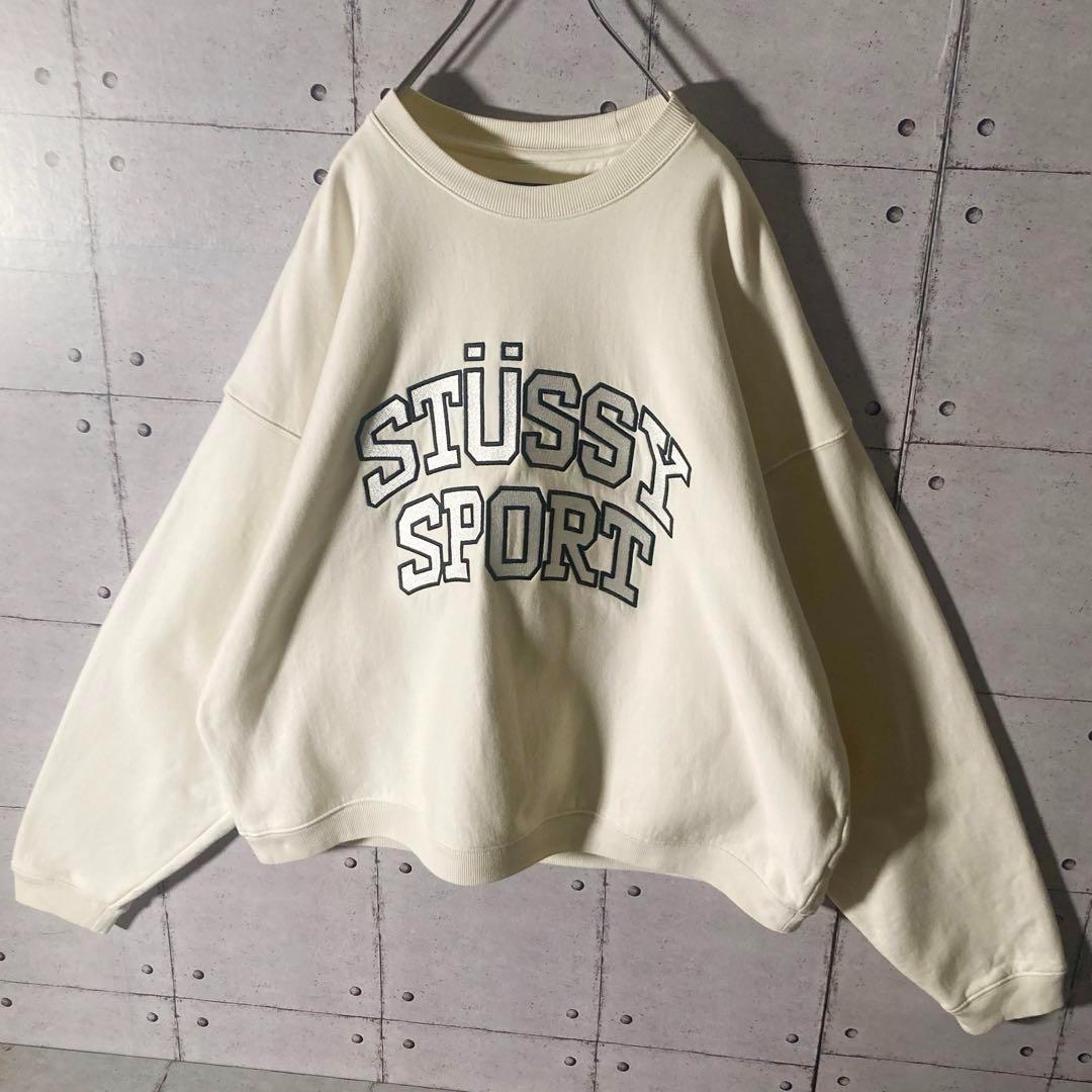 【即完売】ステューシーStussy SPORT☆刺繍アーチロゴトレーナー希少L