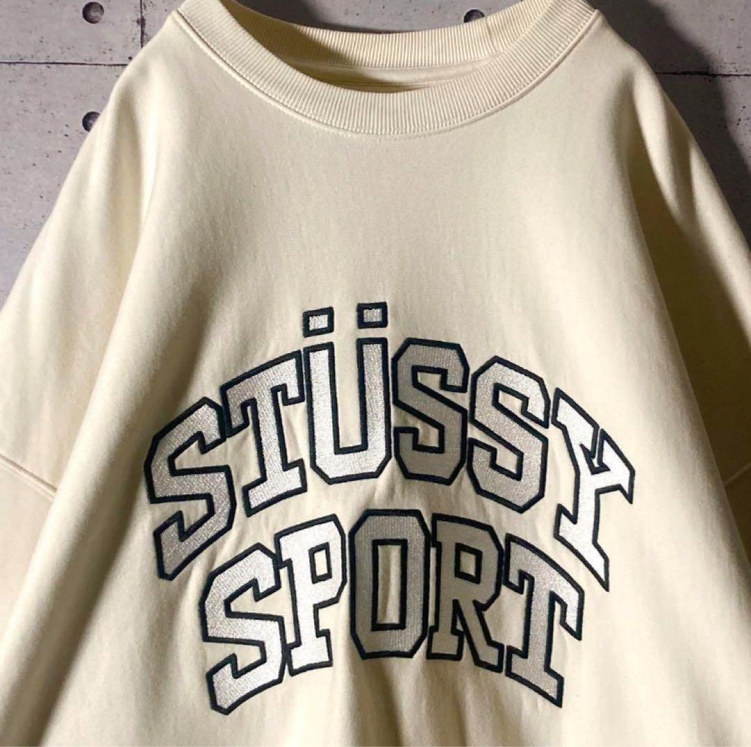 【即完売】ステューシーStussy SPORT☆刺繍アーチロゴトレーナー希少L