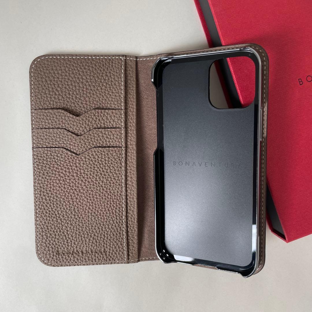 ボナベンチュラ　手帳型iPhone12/12Proケース エトープ